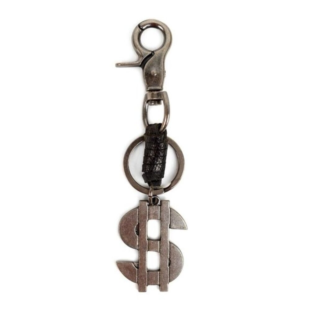 Metal Dollar Sign Fancy Keychain